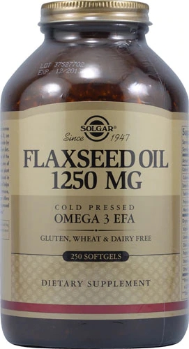 Solgar Óleo de Linhaça 1250 mg - 250 Cápsulas Softgel - Saúde e Bem-Estar