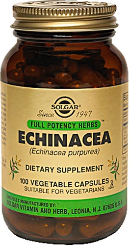 Solgar Echinacea 100 Cápsulas Vegetais - Suporte Imunológico Natural
