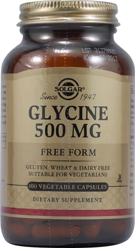 Solgar Glycine -- 500 mg - 100 Vegetable Capsules