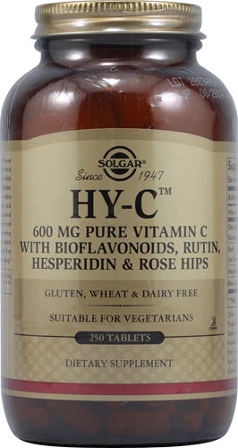 Solgar Hy-C™ Vitamina C 600mg - 250 Comprimidos: Potencialize sua Imunidade e Bem-Estar