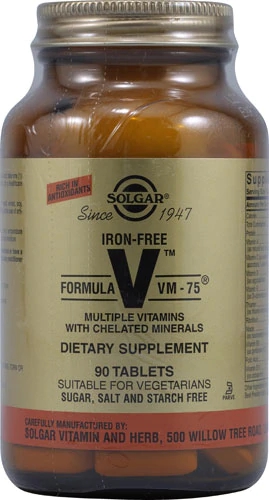Solgar Formula VM-75® Iron-Free -- 90 Tablets