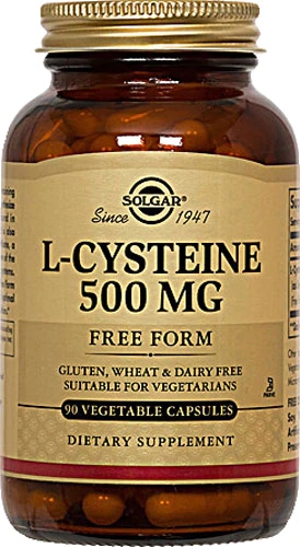 Solgar L-Cisteína 500 mg - 90 Cápsulas Vegetais - Suporte Antioxidante e Bem-Estar