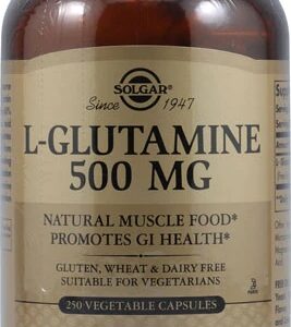 Solgar L-Glutamine -- 500 mg - 250 Vegetable Capsules