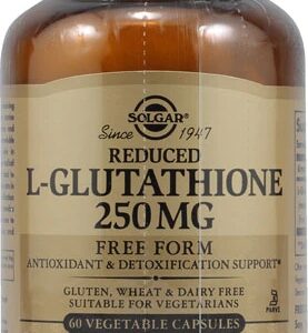 Solgar L-Glutationa 250mg - 60 Cápsulas Vegetais | Antioxidante Essencial