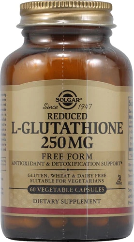Solgar L-Glutationa 250mg - 60 Cápsulas Vegetais | Antioxidante Essencial