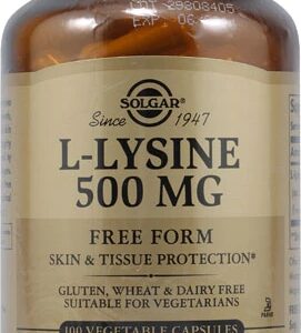 Solgar L-Lisina 500mg - 100 Cápsulas Vegetais - Suporte Imunológico e Bem-Estar