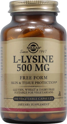 Solgar L-Lisina 500mg - 100 Cápsulas Vegetais - Suporte Imunológico e Bem-Estar