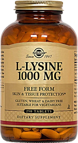 Solgar L-Lisina 1000mg - 250 Comprimidos: Essencial para Saúde e Imunidade