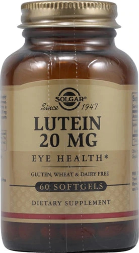 Solgar Luteína 20 mg - 60 Cápsulas Gelatinosas para Saúde Ocular