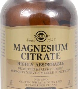 Solgar Magnésio Citrato 400mg - 120 Comprimidos - Suporte Essencial para o Bem-Estar