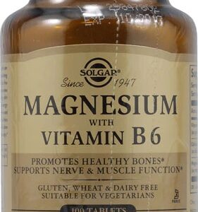 Solgar Magnésio com Vitamina B6 100 Comprimidos - Saúde Essencial