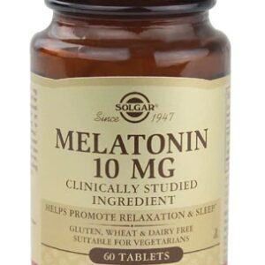Solgar Melatonina 10mg 60 Comprimidos - Sono Profundo e Repousante