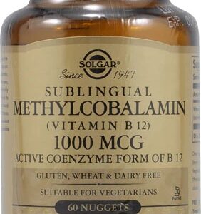 Solgar Vitamina B12 Metilcobalamina Sublingual 1000mcg - 60 Nuggets