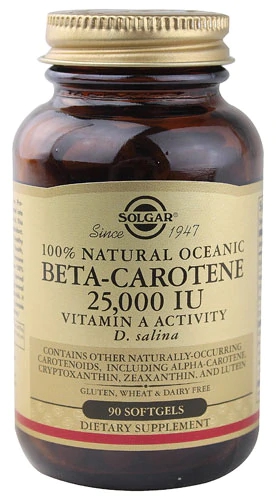 Solgar Beta-Caroteno Natural Oceanic 25000 UI - 90 Cápsulas Gelatinosas