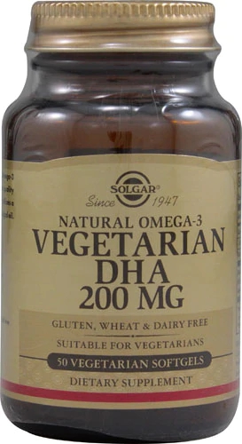 Solgar Natural Ômega 3 Vegetariano DHA 200mg - 50 Softgels Veganos