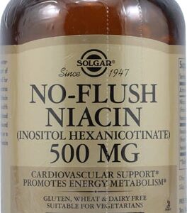 Solgar No-Flush Niacin 500 mg - 250 Cápsulas Vegetais: Saúde Cardiovascular e Bem-Estar