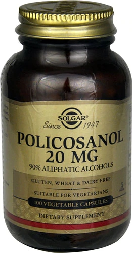 Solgar Policosanol -- 20 mg - 100 Vegetable Capsules