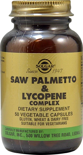 Solgar Saw Palmetto & Licopeno Complexo 50 Cápsulas Vegetais - Saúde Masculina e Bem-Estar