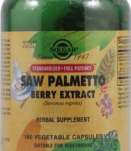 Solgar Saw Palmetto 180 Cápsulas Vegetais - Extrato e Pó da Fruta
