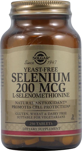 Solgar Selenium Yeast Free -- 200 mcg - 250 Tablets