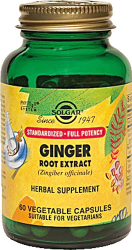 Solgar Extrato de Raiz de Gengibre - 60 Cápsulas Vegetais | Bem-Estar Digestivo