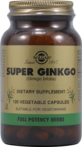 Solgar Super Ginkgo 120 Cápsulas Vegetais - Suporte Cognitivo e Circulatório