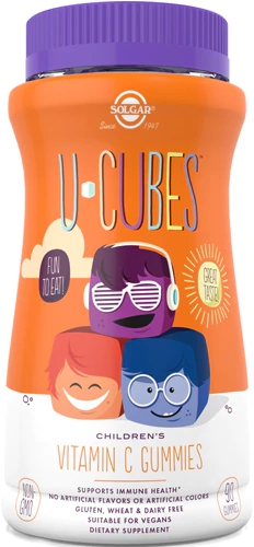 Solgar U-Cubes Vitamina C Gomas Laranja e Morango - 90 Gomas