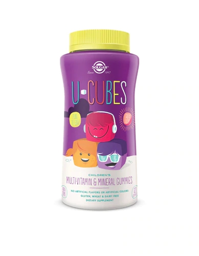 Solgar U Cubes Gomas Multivitamínico e Mineral - Uva, Laranja e Cereja - 120 Gomas