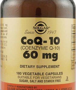 Solgar CoQ-10 60 mg - 180 Cápsulas Vegetais: Energia e Saúde para o seu Dia