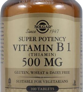 Solgar Vitamina B1 Tiamina 500mg - 100 Comprimidos - Energia e Bem-Estar