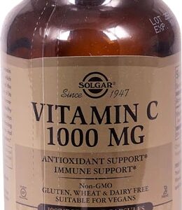 Solgar Vitamina C 1000mg - 100 Cápsulas Vegetais - Potencialize Sua Imunidade