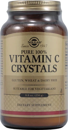 Solgar Vitamina C Pura em Cristais - 250g - Poder Antioxidante para Imunidade e Bem-Estar
