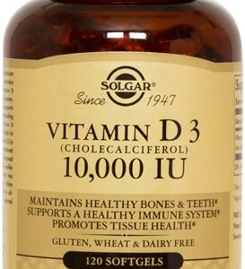Solgar Vitamina D3 Colecalciferol 10000 UI - 120 Cápsulas Gelatinosas