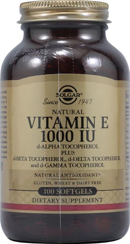 Solgar Vitamina E 1000 UI - 100 Cápsulas Gelatinosas - Antioxidante e Bem-Estar