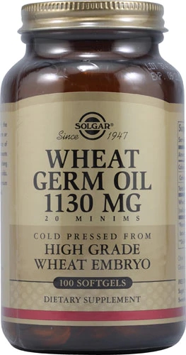 Solgar Óleo de Gérmen de Trigo 1130mg - 100 Cápsulas Softgel