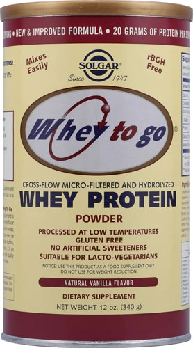 Solgar Whey To Go Proteína Isolada Natural Baunilha - 340g