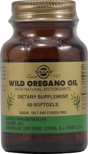Solgar Óleo de Orégano Selvagem 60 Cápsulas Softgel - Bem-Estar Natural