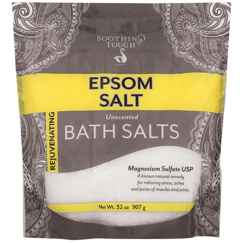 Sal de Epsom Puro Soothing Touch Sem Fragrância 907g: Alívio Muscular e Bem-Estar Natural