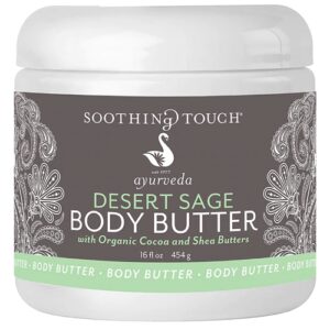 Manteiga Corporal Desert Sage Soothing Touch 454g com Manteigas Orgânicas de Cacau e Karité