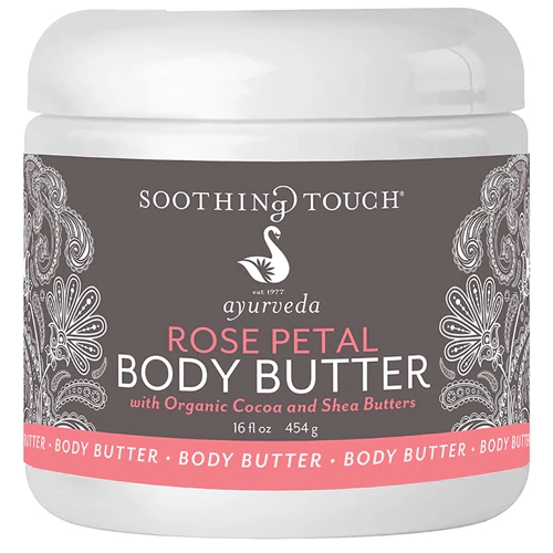 Manteiga Corporal Soothing Touch Pétalas de Rosa com Manteigas Orgânicas de Cacau e Karité - 454g