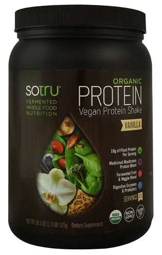 SoTru Proteína Vegana Orgânica Baunilha - 21 Porções (595g)