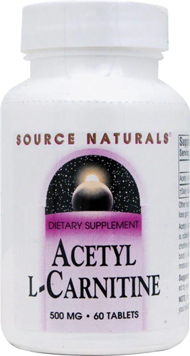 Source Naturals Acetil L-Carnitina 500mg - 60 Comprimidos