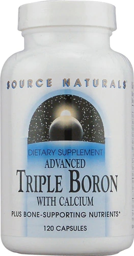Source Naturals Advanced Triple Boron Com Cálcio 120 Cápsulas - Saúde Óssea e Metabólica