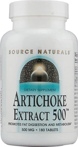 Source Naturals Extrato de Alcachofra 500 mg - 180 Comprimidos para Saúde Digestiva e Detox
