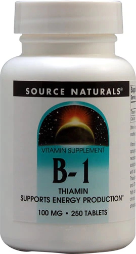 Source Naturals Vitamina B-1 Tiamina 100mg - 250 Comprimidos
