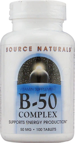 Source Naturals B-50 Complex 50mg - 100 Comprimidos: Energia e Vitalidade Essenciais