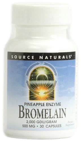 Source Naturals Bromelina 2000 GDU - 500 mg - 30 Cápsulas - Suporte Digestivo e Anti-inflamatório