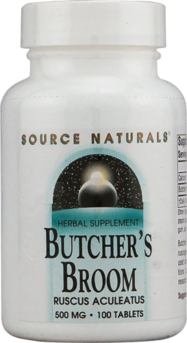 Source Naturals Butcher's Broom 500mg - 100 Comprimidos: Saúde Vascular e Bem-Estar