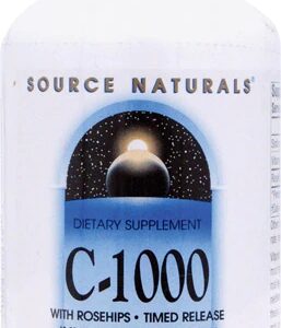 Source Naturals C-1000 com Rose Hips Liberação Prolongada - 1000mg - 100 Comprimidos