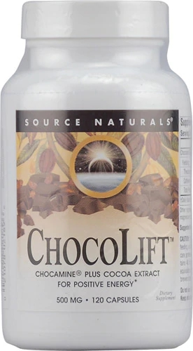 Source Naturals ChocoLift™ 500 mg - 120 Cápsulas: Energia e Bem-Estar Natural
